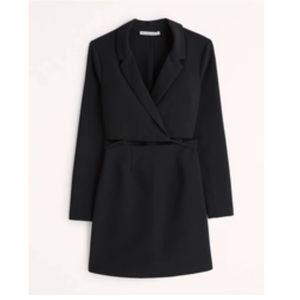 Abercrombie wrap front cutout blazer dress